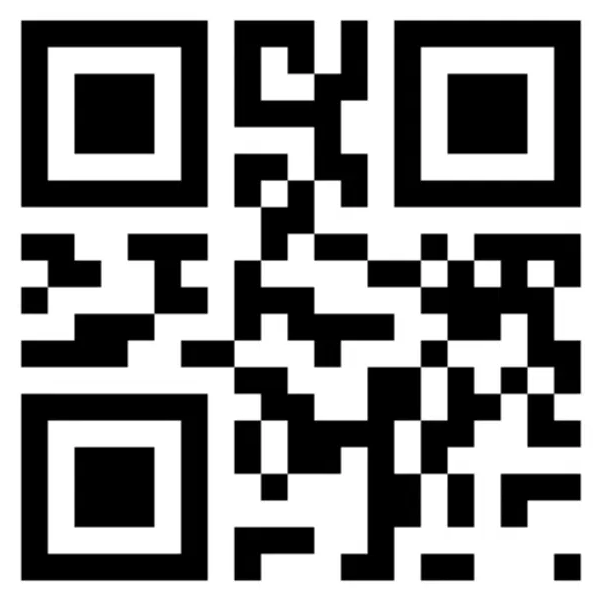 A QR code of the kind used on asset and inventory tags